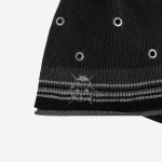 Metal Eyelet Layered Beanie